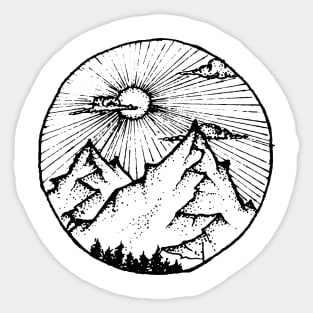 Mountain top Sticker